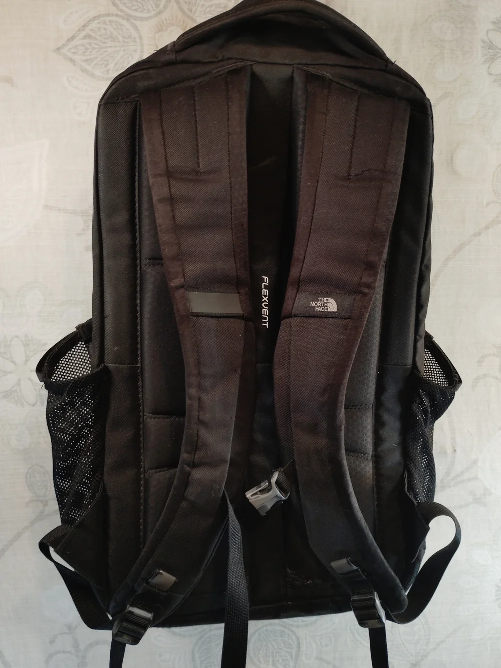 The North Face Black Vault Backpack with White Logo